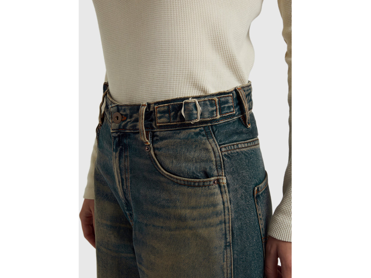 Jeans barrel fit effetto vintage