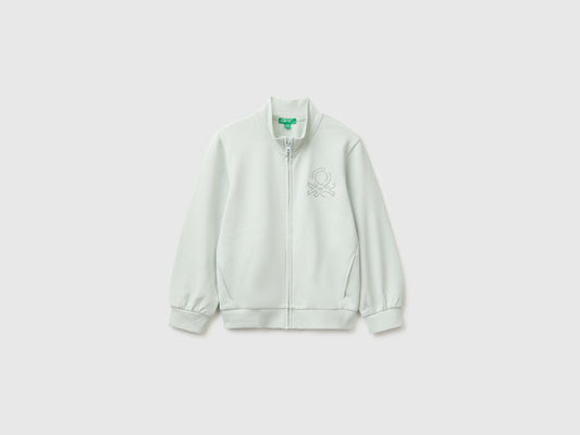 Felpa con zip e logo
