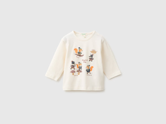 T-shirt con stampa in cotone bio