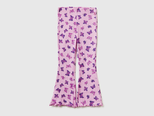 Leggings stampati a costine