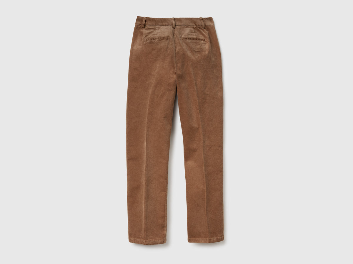 Chino in velluto elasticizzato