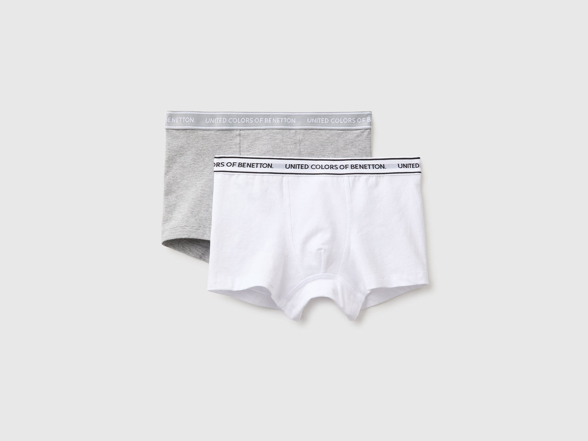 Set di due boxer con elastico logato