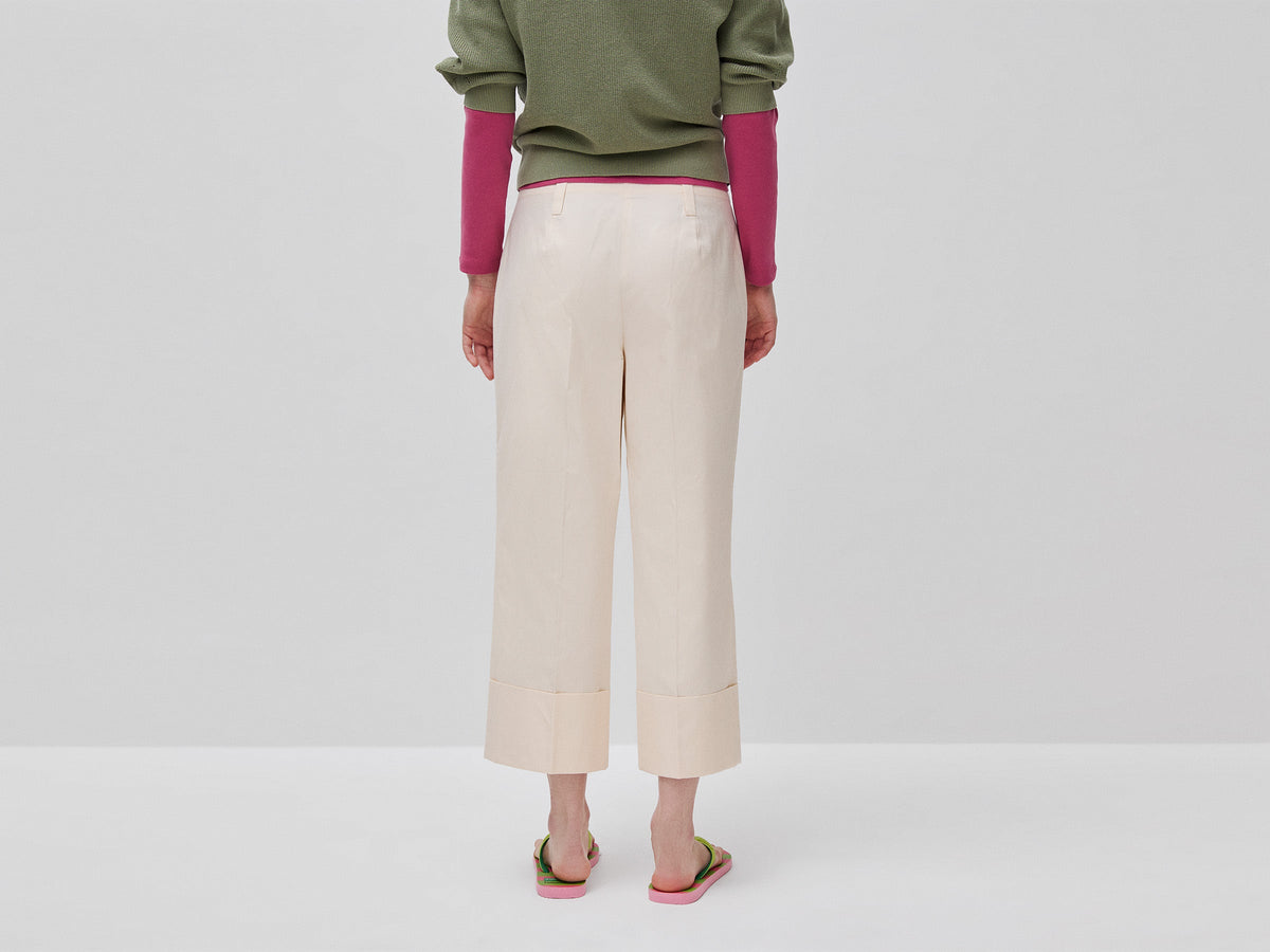 Pantaloni con risvolto