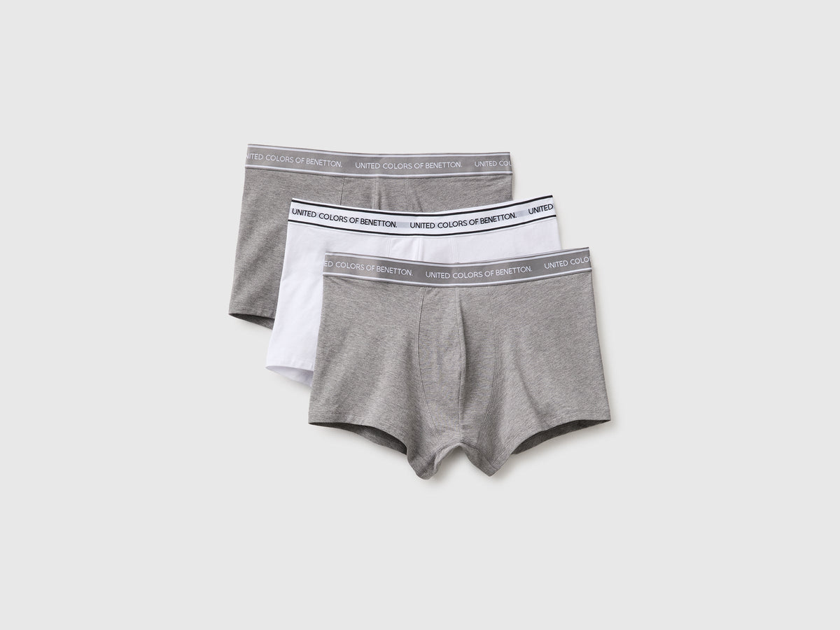 Set di tre boxer con elastico logato