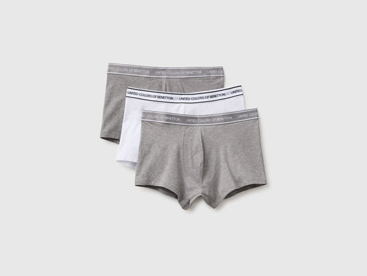 Set di tre boxer con elastico logato