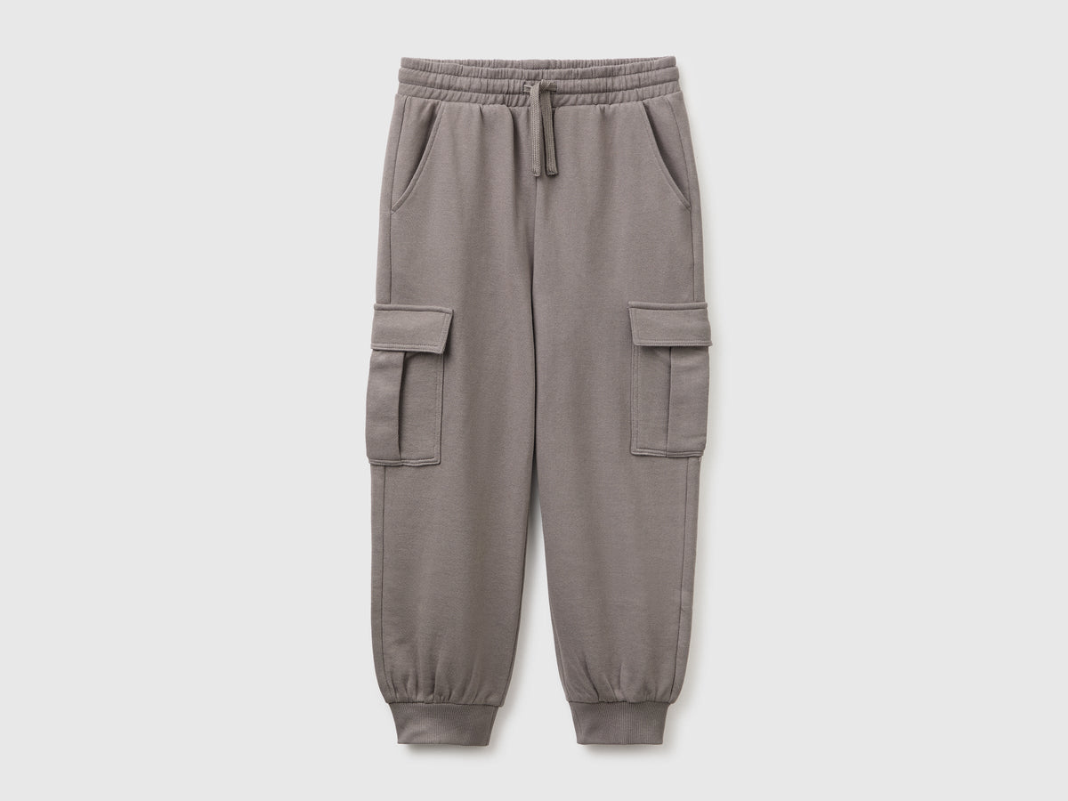 Pantaloni cargo in felpa
