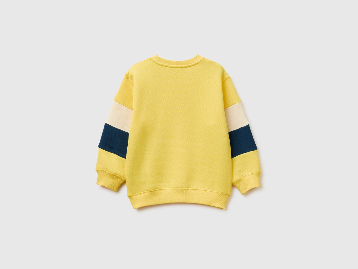 Felpa chiusa color block