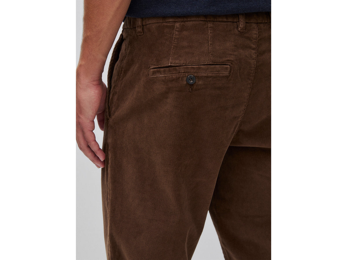 Pantaloni slim fit in velluto stretch