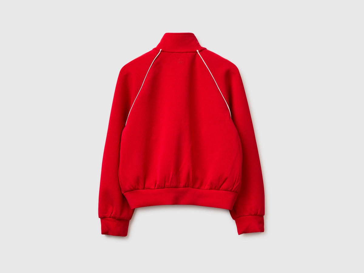 Felpa in neoprene con collo alto