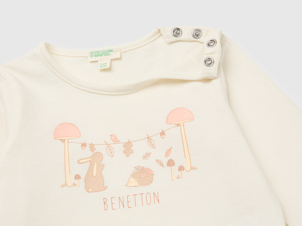 T-shirt con stampa in cotone bio