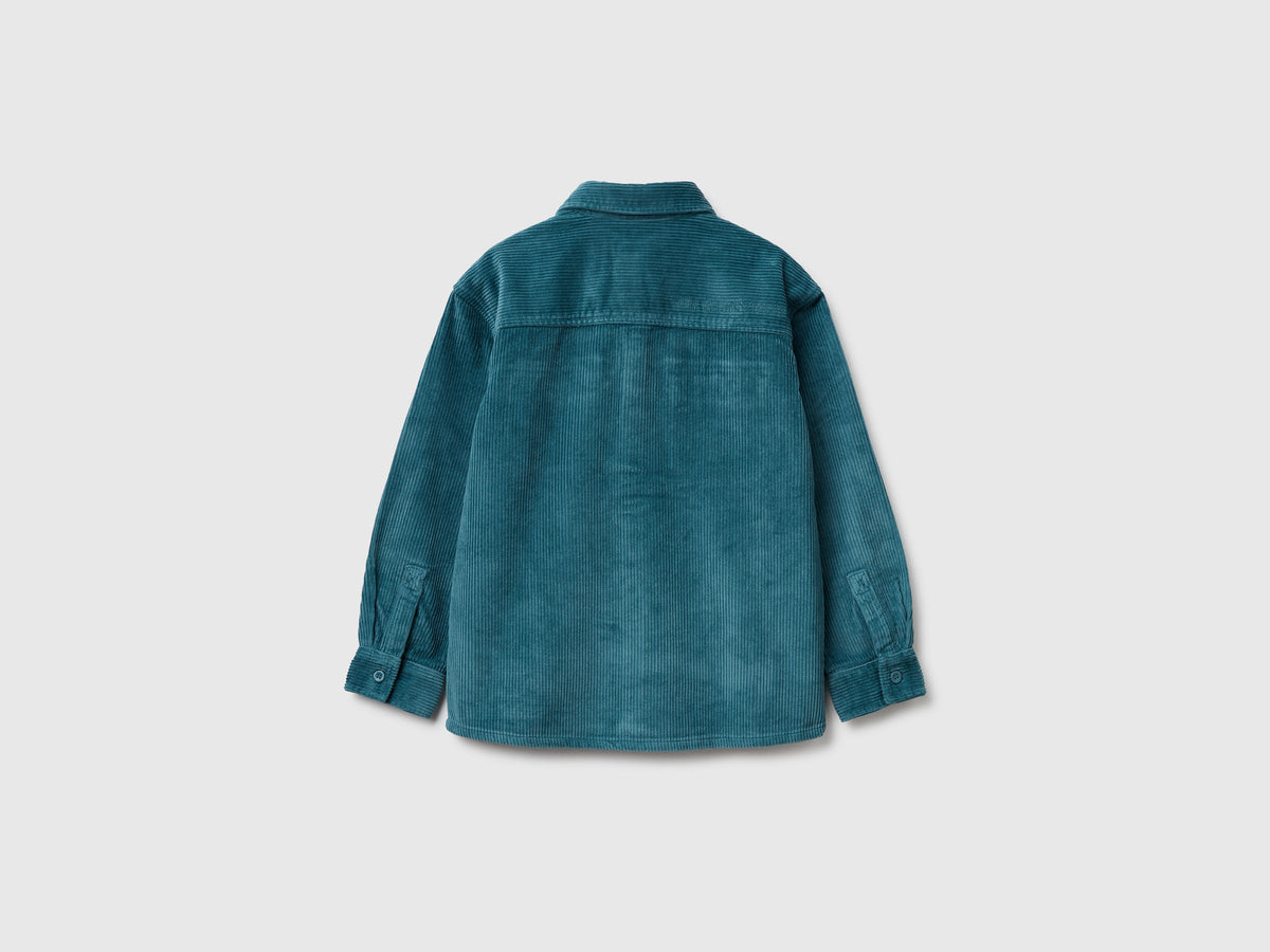 Camicia in velluto con ricamo sul retro