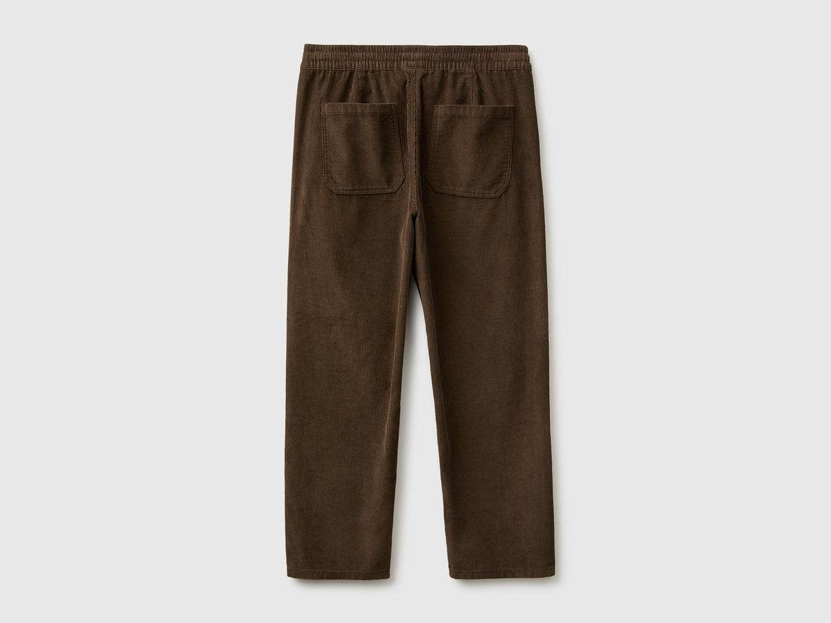Joggers cropped in velluto