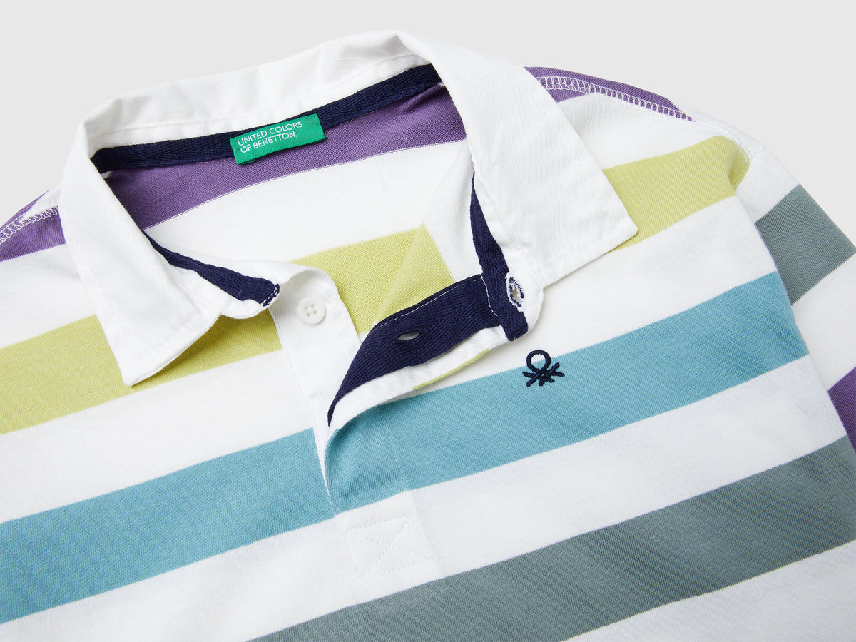 Polo a righe in cotone