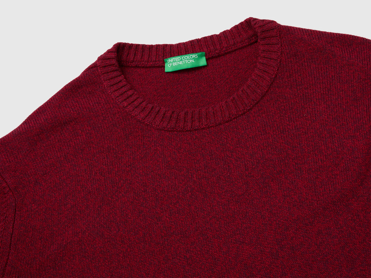 Maglia girocollo in misto lana e cashmere