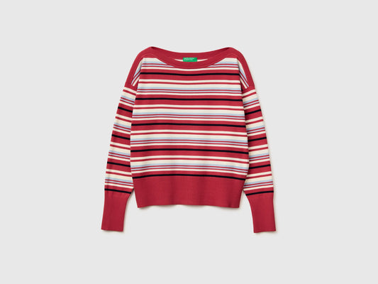 Maglia a righe scollo a barchetta