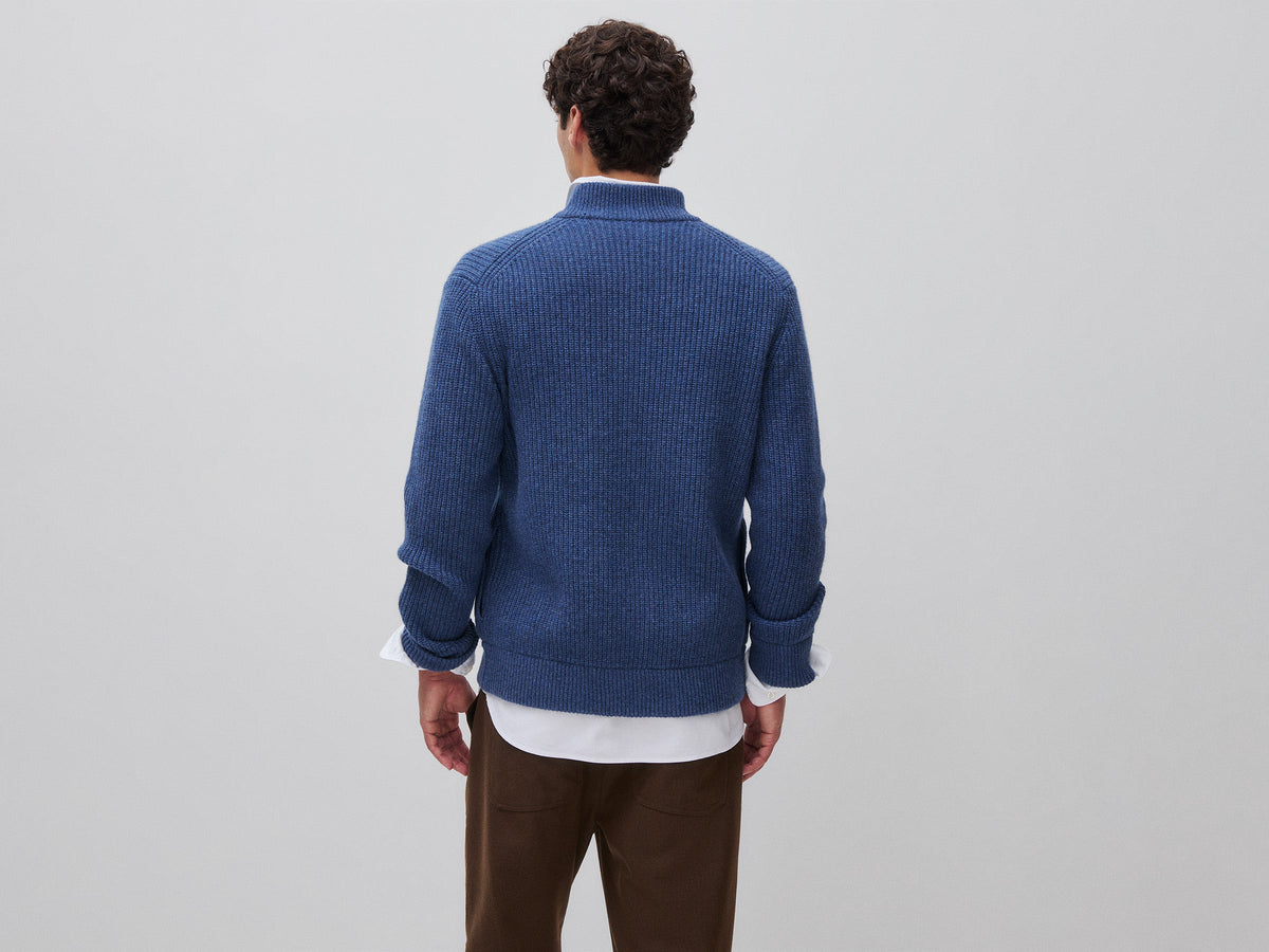 Bomber in maglia di misto lana