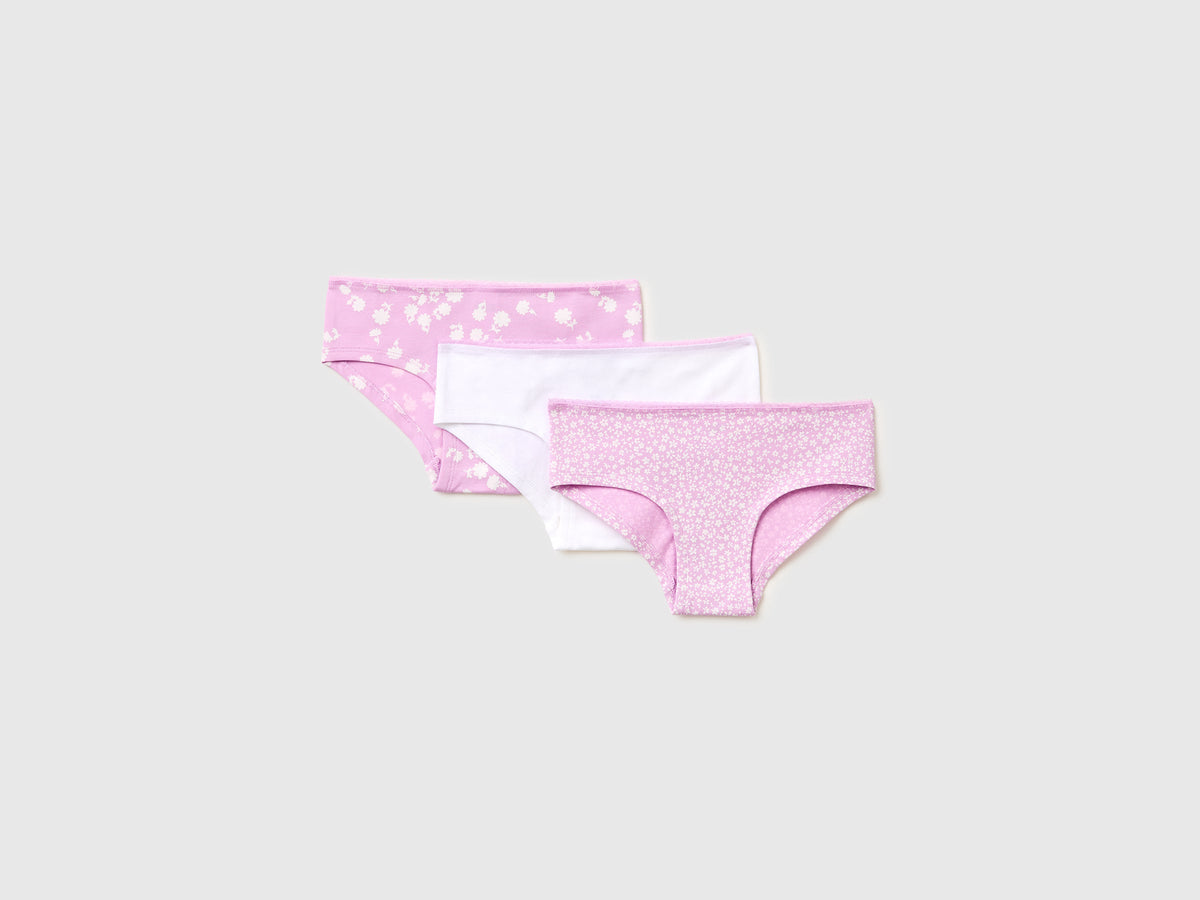 Tre culotte in cotone stretch