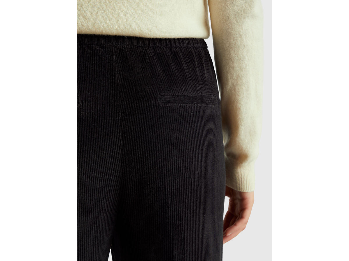 Chino in velluto con vita elasticizzata