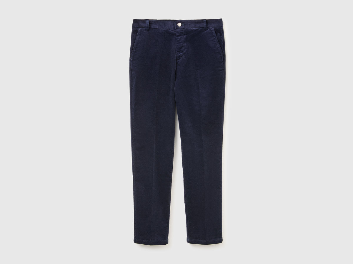 Chino in velluto elasticizzato