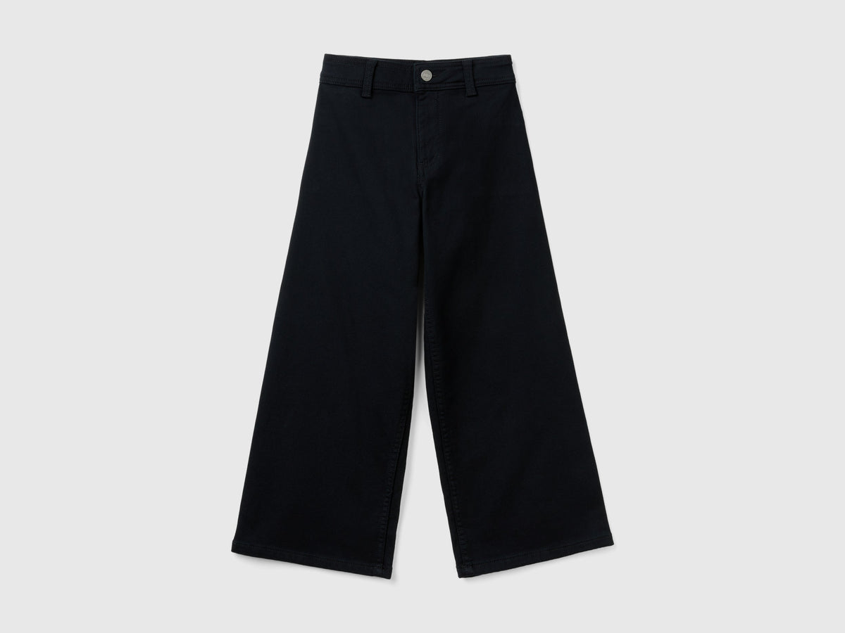 Pantaloni ampi in cotone stretch