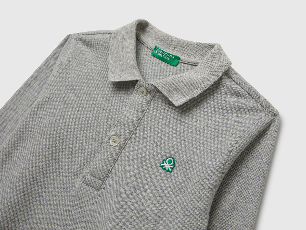 Polo manica lunga in cotone