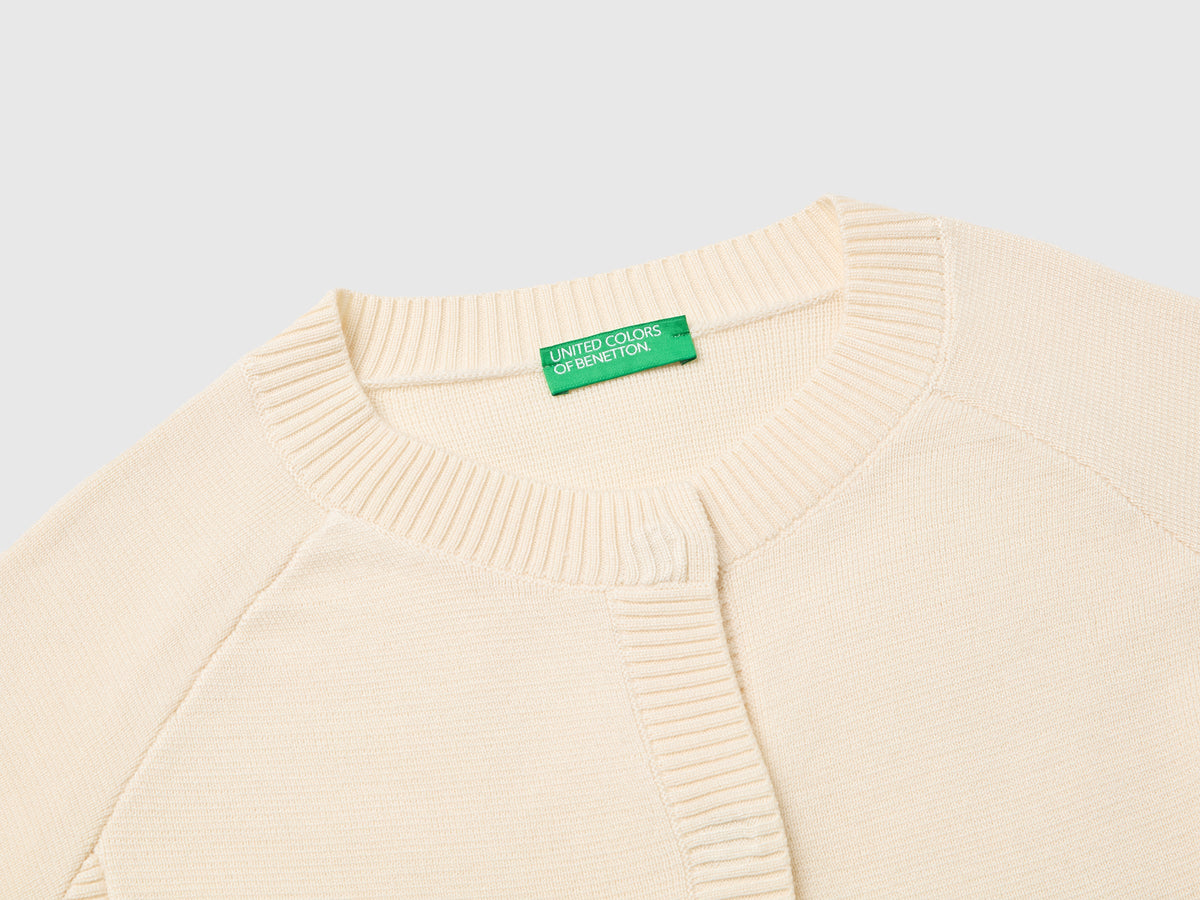 Cardigan lavorato con bottoni