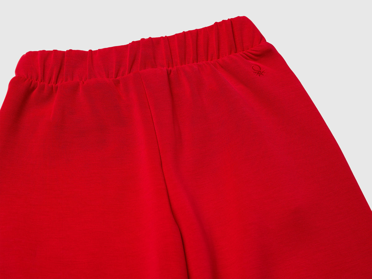 Pantaloni wide fit in neoprene
