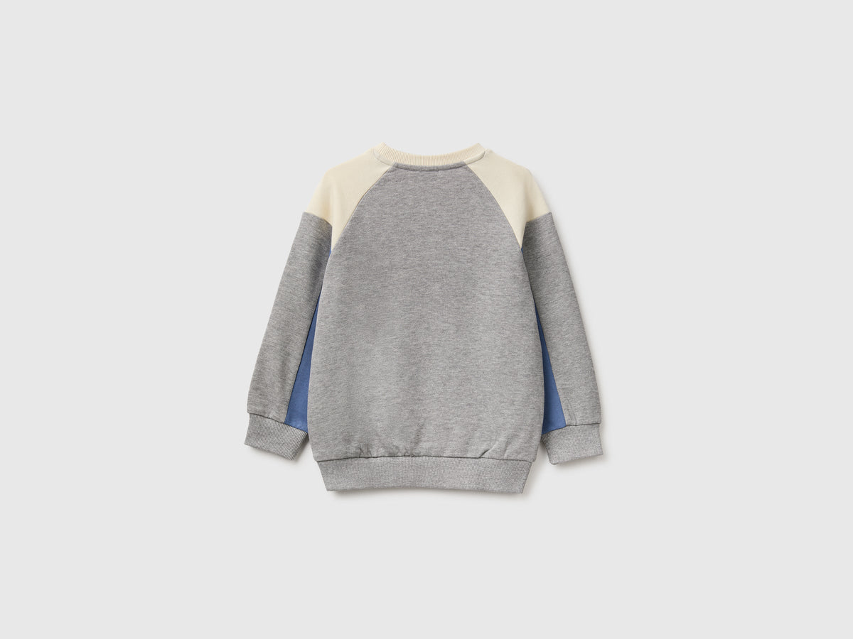 Felpa chiusa color block