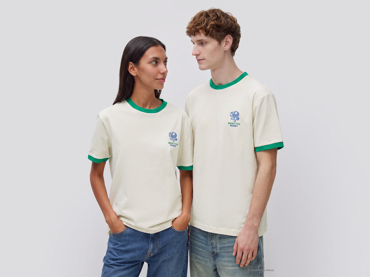 T-shirt Benetton Rugby 100% cotone