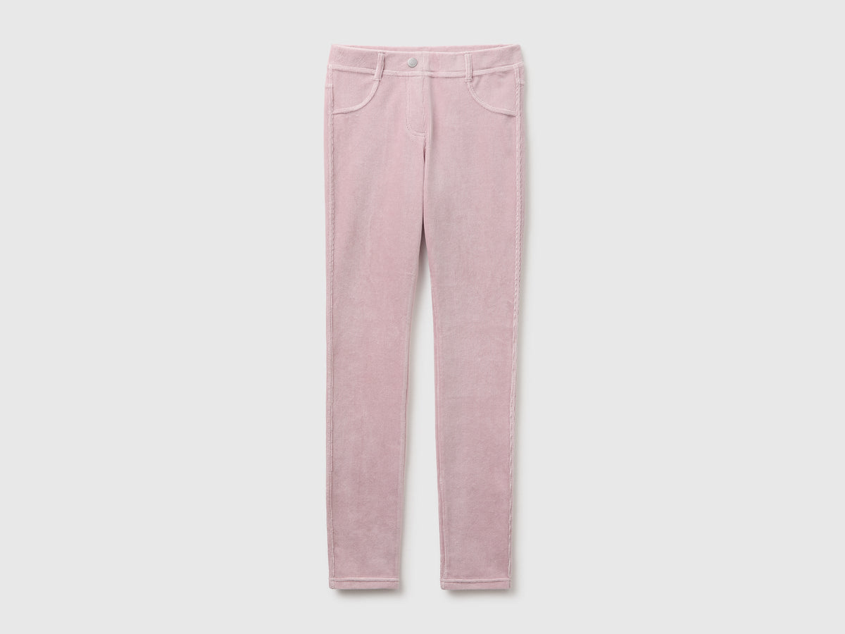 Pantaloni super skinny in ciniglia