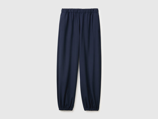 Pantaloni jogger fit in misto viscosa