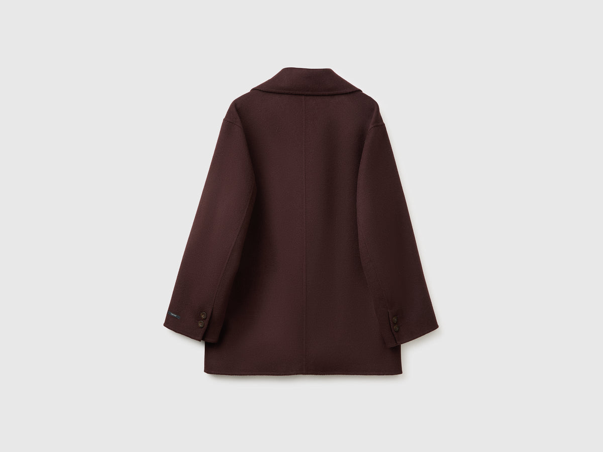 Cappotto doppiopetto in lana e cashmere