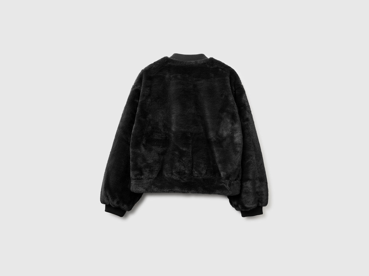 Bomber in pelliccetta sintetica