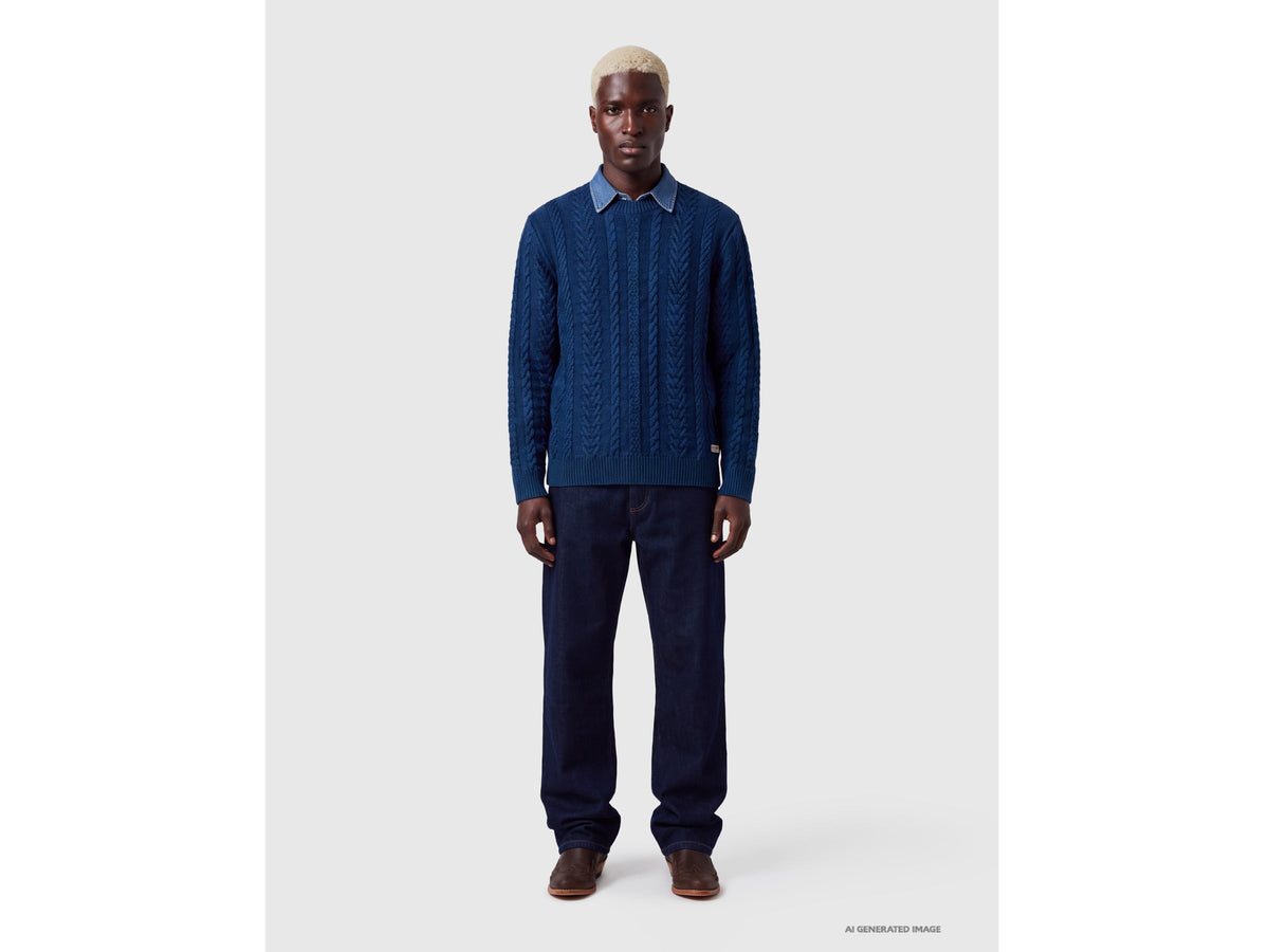 Maglione a trecce 100% lana