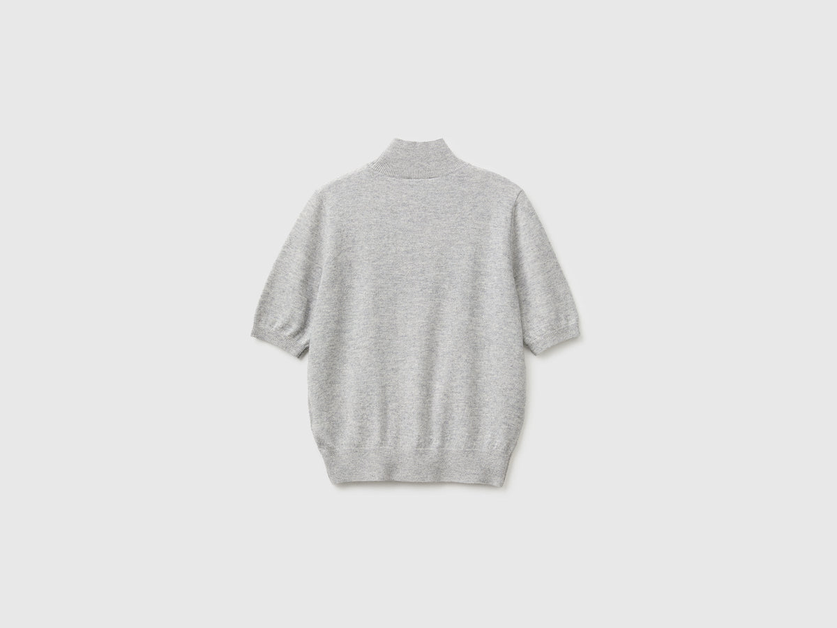 Dolcevita manica corta in misto cashmere