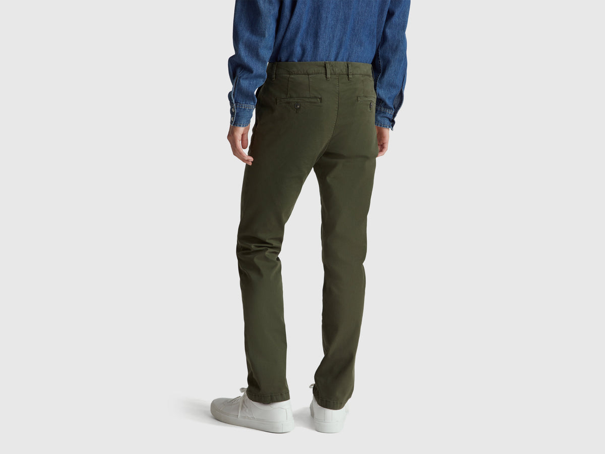 Chino slim fit verde scuro