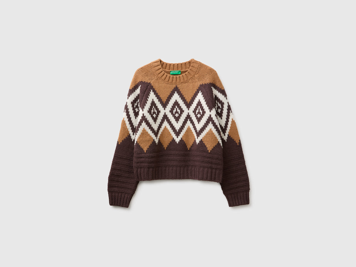 Maglia jacquard fantasia nordica