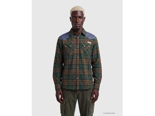 Camicia western in flanella a quadri