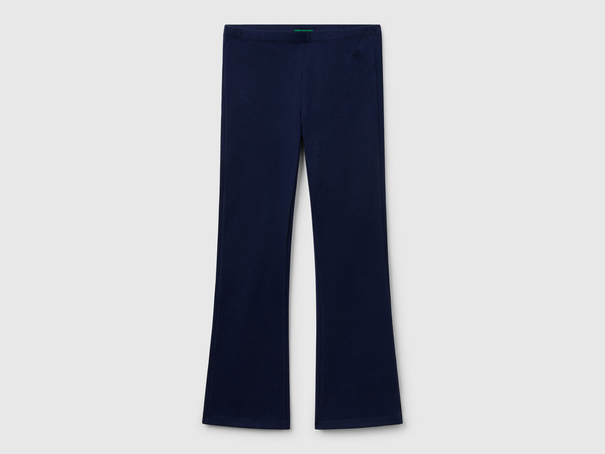 Leggings a zampa in cotone stretch