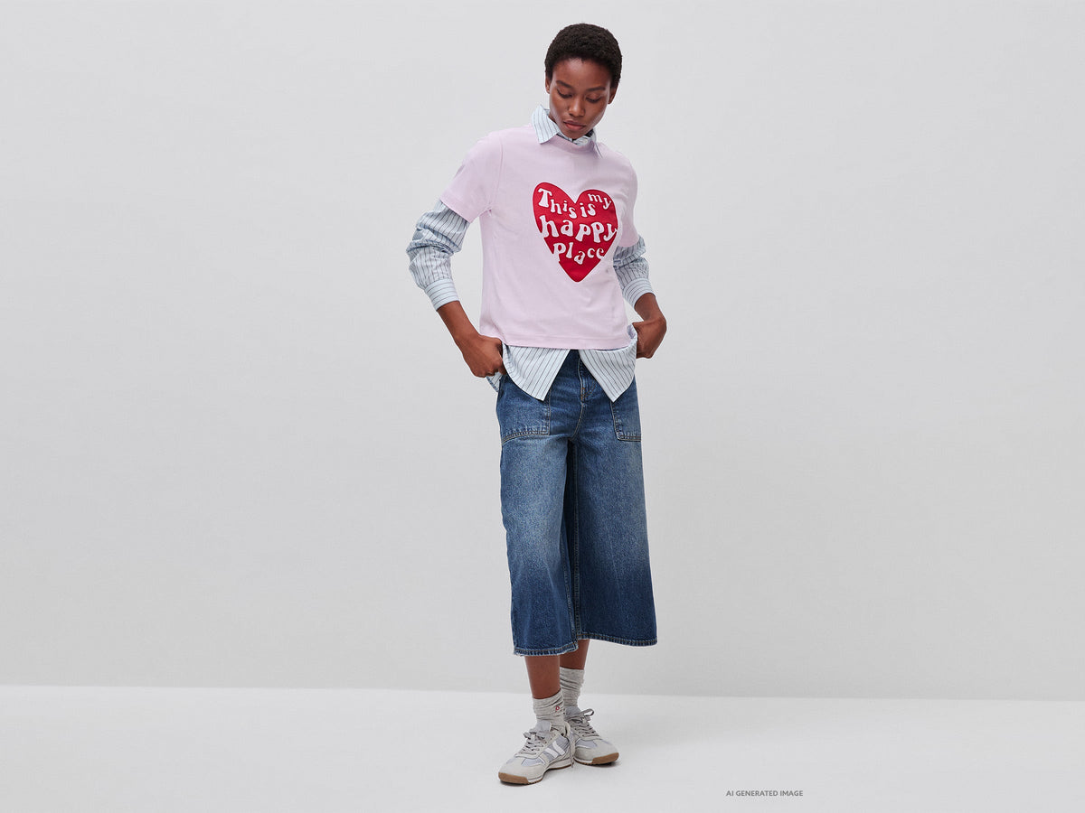 T-shirt boxy fit con stampa