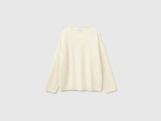 Maglia girocollo in misto lana e cashmere