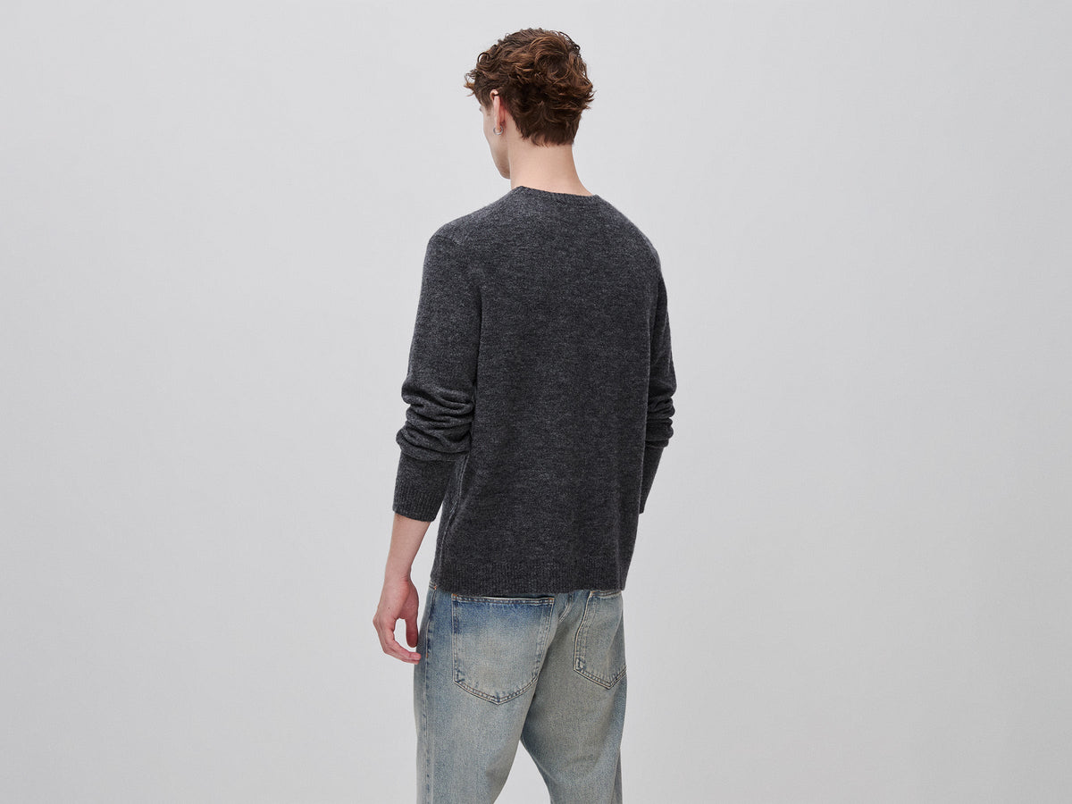 Maglia girocollo in misto alpaca