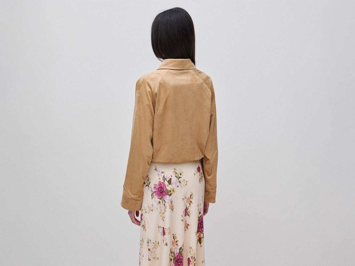 Giubbino effetto scamosciato