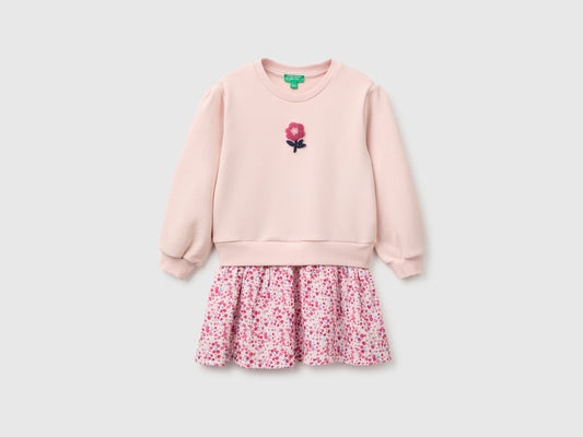 Vestito con gonna a fiori