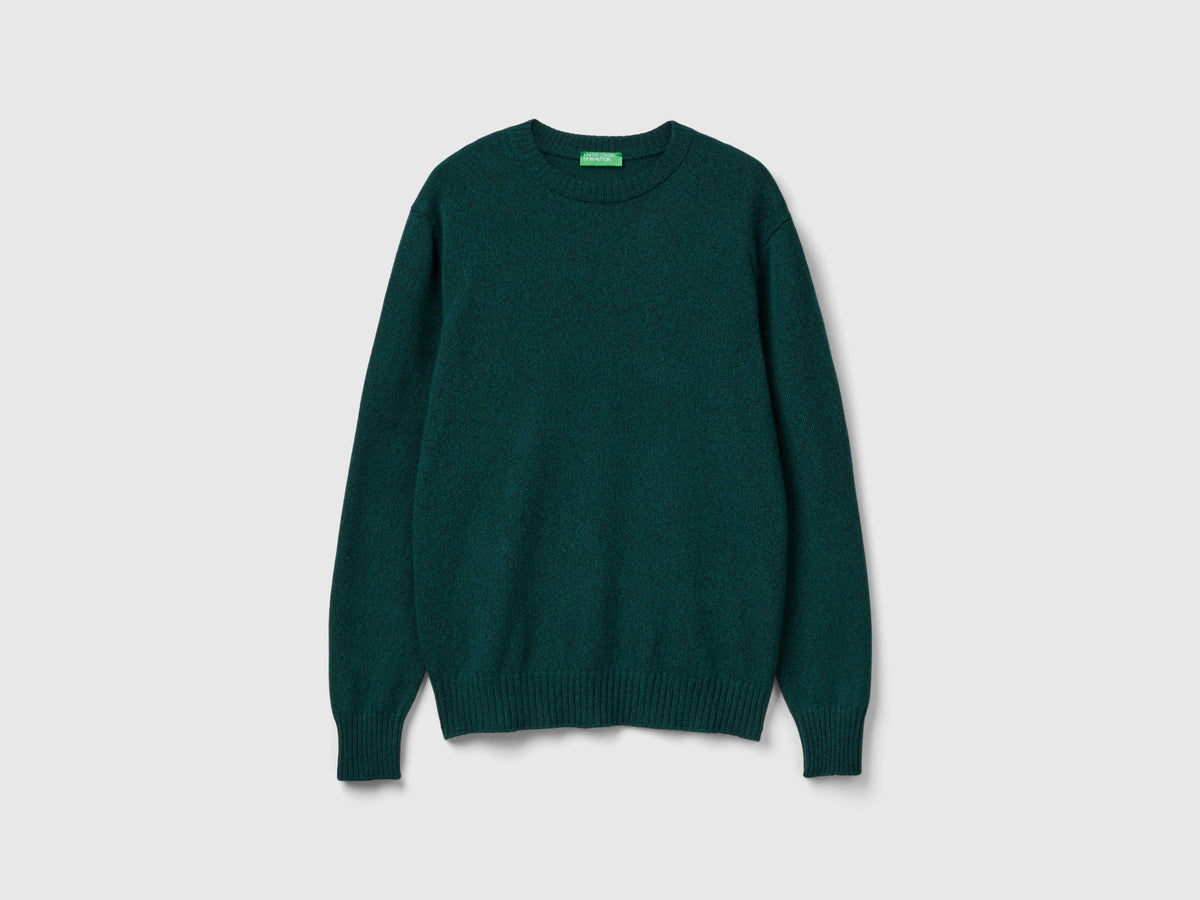 Maglia girocollo in misto lana e cashmere