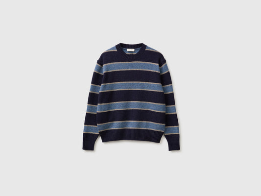 Maglia a righe 100% lana Shetland