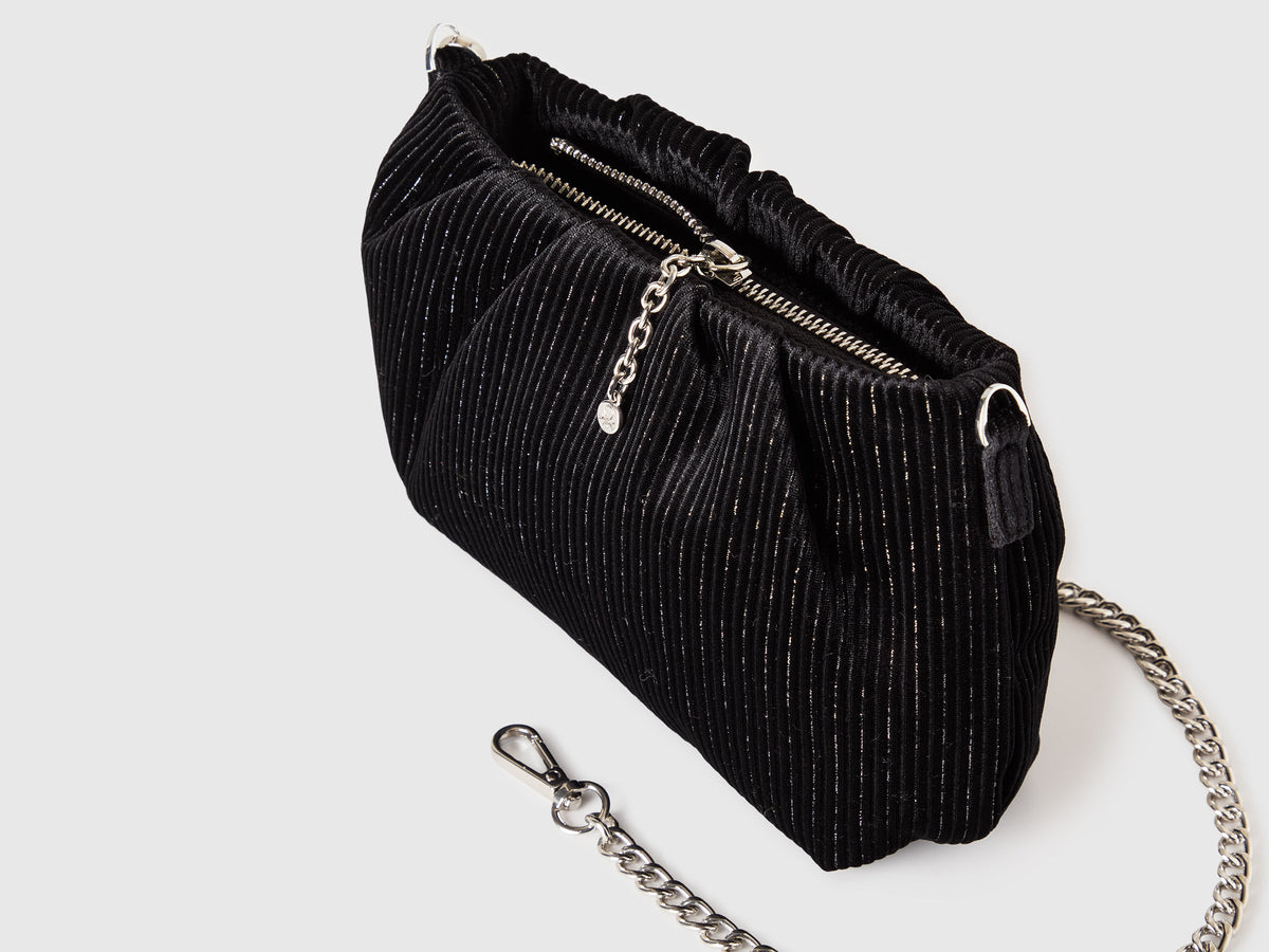 Borsa mini in velluto con lurex