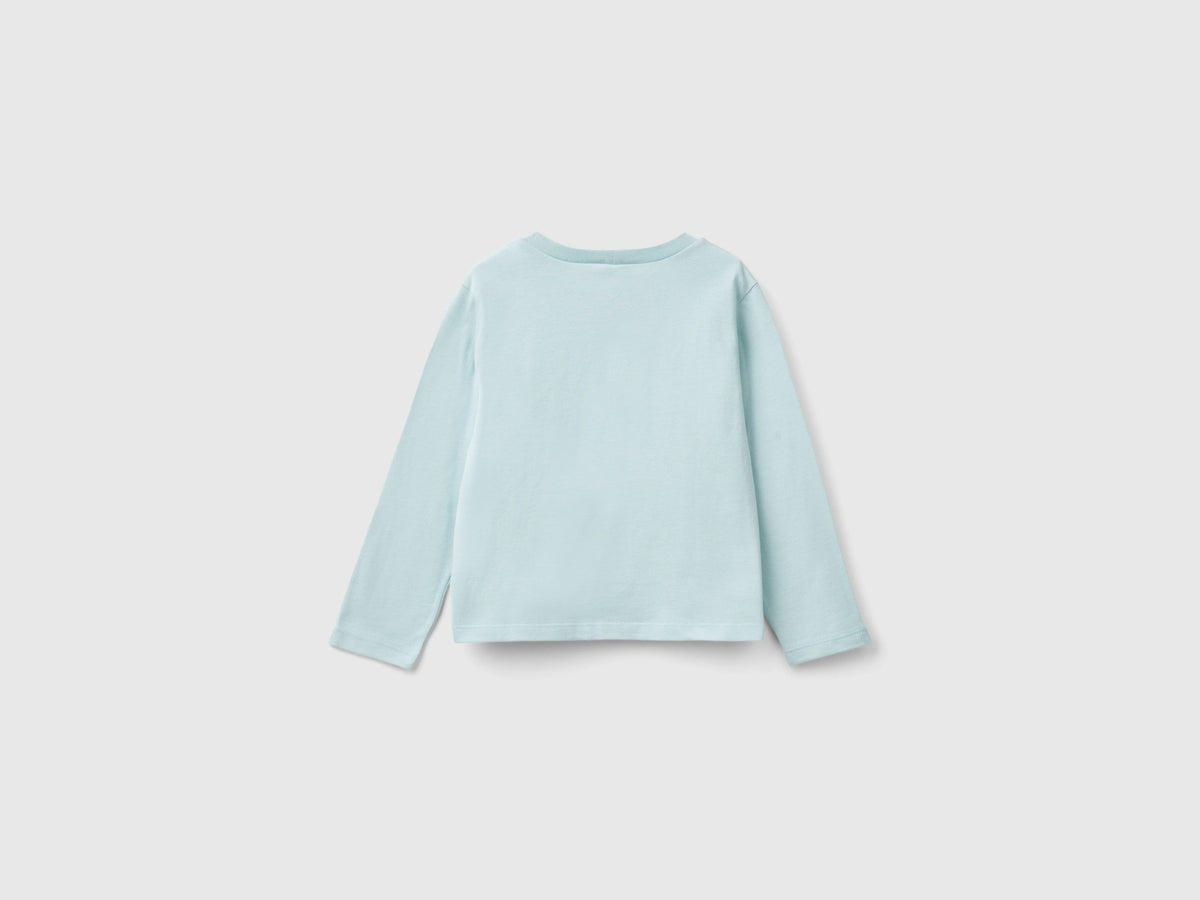 T-shirt con stampa glitter