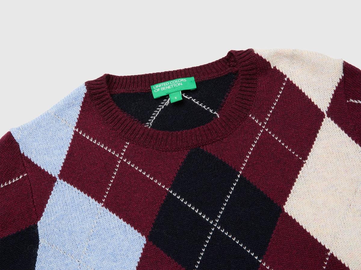 Maglia manica corta a rombi