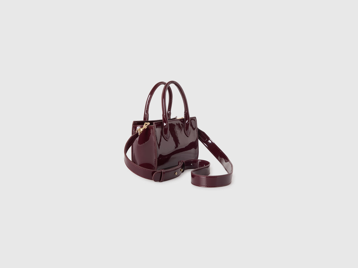 Mini borsa in vernice